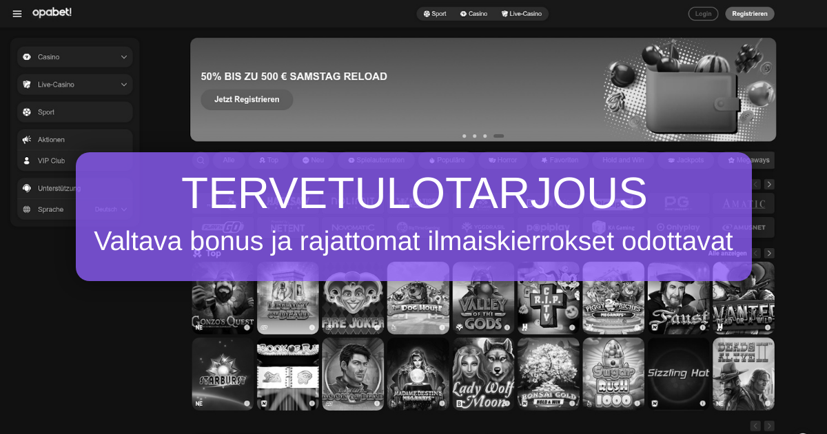 Opabet Casino Suomi - Premium Pelikokemus